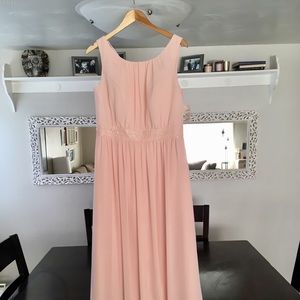 Blush bridesmaid dress by Bill Levkoff